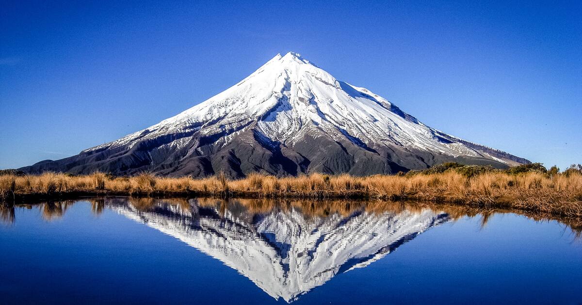 Mount Taranaki, where three trampers were rescued after injuries and icy conditions triggered a search and rescue operation.