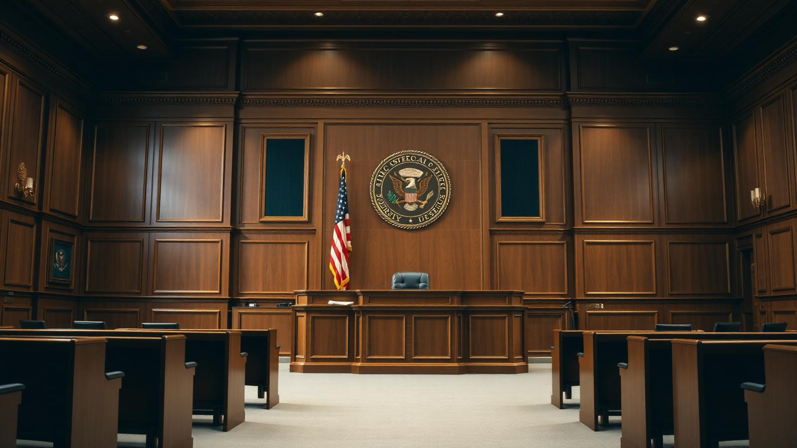 Interior of a United States federal courtroom.