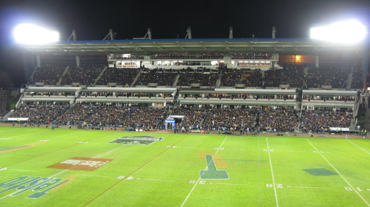 Floodlit stadium in New Zealand used as contextual cricket imagery.
