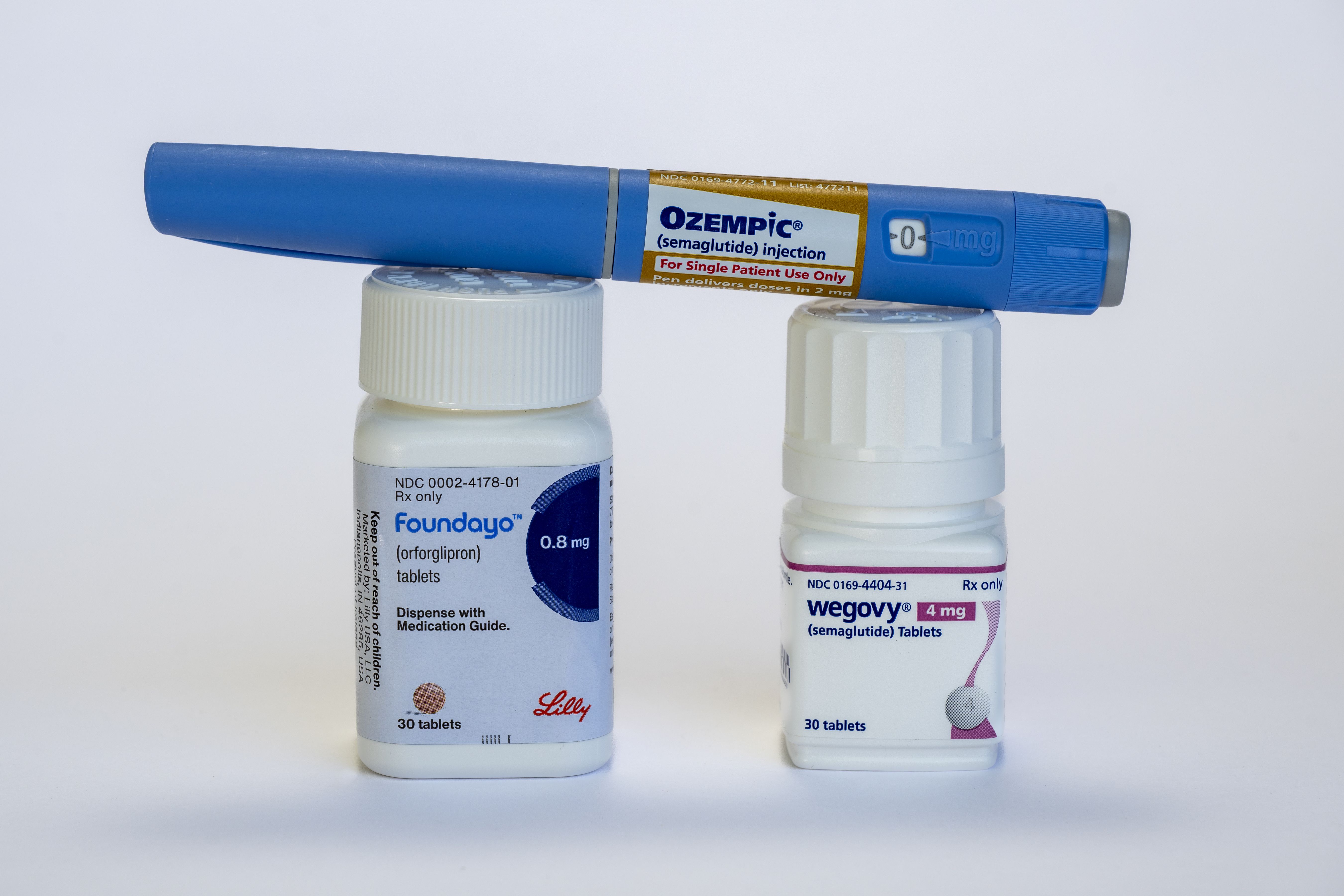 Weight-loss medication on a pharmacy counter.